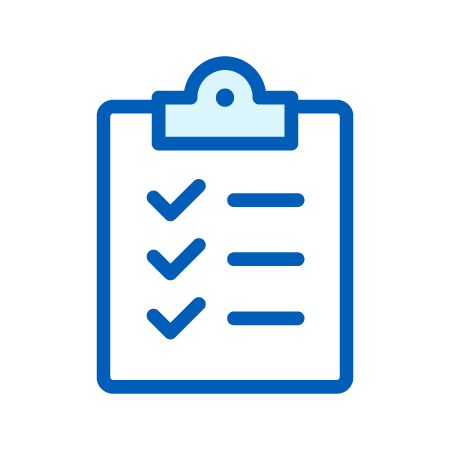 Three Checkmarks Listed on a Clipboard Icon