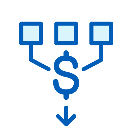 Three Payments Merge Into One Icon